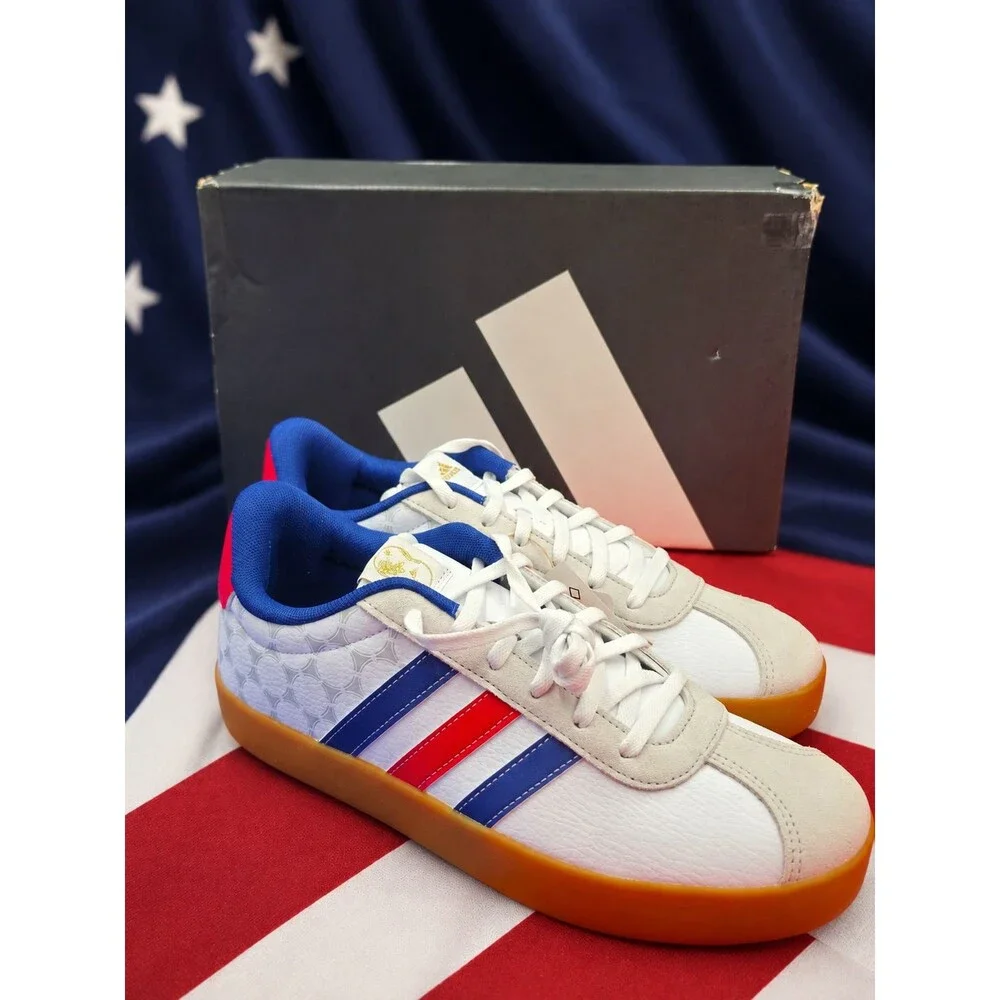 adidas VL Court 3.0 K FIFA USA Red White Blue Gum Kids 7Y Womens 8.5 KI3119 NIB
